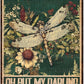 Dragonfly Vintage Tin Sign What If I Fall Metal Tin Sign for Home Bedroom 12 * 8inch