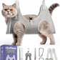 Dog Grooming Hammock Harness for Dogs & Cats with Pet Nail Clipper Trimmer - Cat Hanger Sling for Trimming Clipping Nails- Dog Hammock Restraint Bag for Small Medium Large pet （ Grey XS）