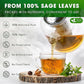 FreshDrinkUS Premium Sage Leaf Tea Bags, 100% Natural & Pure. Loose Leaf Herbal Tea. Made with Natural Material Tea Bags. No Sugar, No Caffeine, No Gluten, Vegan