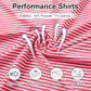 Golf Shirts for Men - Moisture Wicking Short Sleeve Performance Sport Casual Striped Collared Mens Polo Shirt