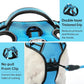 IVY&LANE No Pull Dog Harness for Medium Dogs, Dog Vest Harness with Leash, Safety Belt and Storage Strap, Fully Adjustable, 360 Reflective Strip, Soft Handle (Blue, M)
