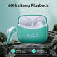 Wireless Earbuds, Bluetooth Ear Buds Headphones, 60H Long Playtime, Stereo Deep Bass, LED Power Display, IPX7 Sport Waterproof, Lightweight in-Ear Earphones with Mic for iPhone Android PC TV Computer