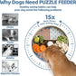 Slow Feeder Dog Bowl with Lick Mat and Puzzle Inserts - Non-Slip Base, Adjustable Speed Design, Dishwasher Safe for Large Dogs,Blue