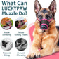 LUCKYPAW Dog Muzzle, Mesh Muzzle for Large Medium Small Dogs, Soft Mouth Guard for Biting Chewing, Breathable Mouth Guard with Adjustable Strap for Training(Hot Pink, XL(Snout:11"-12.25"))
