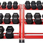 REP Fitness Rubber Hex Dumbbell Set, Adjustable Weight Pairs, Home Gym Equipment, Strength Training For Men Women, Black Coated Grips, Workout Rack Storage Optional, Heavy Lb Free Weights