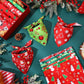 Preboun 100 Pieces Christmas Dog Bandanas Bulk Xmas Holiday Bandanas for Dogs Xmas Green and Red Kerchief Set for Christmas Puppy Small to Large Pets Costume Accessories