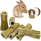 Fhiny Rabbit Chew Toys, 6 PCS 3.9" Natural Papaya Wood Chew Sticks Guinea Pig Treats for Dental Care Bunny Treats for Rabbits Small Pet Molar Snacks for Bunny Guinea Pig Chinchilla Hamster Gerbil