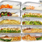 Vtopmart Glass Storage Containers with Lids, Meal Prep Food Container Sets, Lunch Box with Snap Airtight Lid for Microwave, Oven, Freezer and Dishwasher (10pack 35oz)