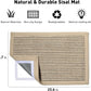 FUKUMARU Cat Scratcher Mat, 23.6 X 15.7 Inch Natural Sisal Cat Scratch Mats, Horizontal Cat Floor Scratching Pad Rug, Protect Carpets and Sofas (Cream - Thicken)