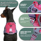 BUMBIN Tactical Dog Harness for Large Dogs No Pull, Famous TIK Tok No Pull Puppy Harness, Fit Smart Reflective Pet Walking Harness for Training, Adjustable Dog Vest Harness with Handle Pink L