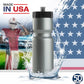 50 Strong Sports Water Bottles – Reusable 22 oz BPA-Free Plastic Bottles with Pull Top Cap – Made in USA – Top Rack Dishwasher Safe – Fits Most Bike Cages Brand