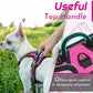 Eagloo Small Dog Harness No Pull, Service Vest with Reflective Strips and Control Handle, Adjustable and Comfortable for Easy Walking, No Choke Pet Harness with 2 Metal Rings, Rose Red, XS