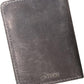 PEGAI Personalized Leather, Passport Holder For Travel | Handmade Passport Wallet Cover Case | Travel Document Holder, Passport Cover for Men, Women, and Family | Pike (Rock Grey)