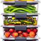 Rubbermaid Brilliance Food Storage Containers BPA Free Airtight Lids Ideal for Lunch Meal Prep & Leftovers Set of 5 (3.2 Cup)