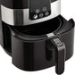 Amazon Basics 3.2 Quart 6-In-1 Air Fryer (Fry, Crisp, Roast, Bake, Reheat, Dehydrate), Non-Stick, with Timer, Auto Shut-Off, Digital Touch Screen, 180-400°F, 1400W, Black/Silver