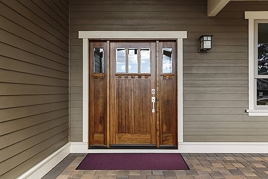 WaterHog Diamond | Commercial-Grade Entrance Mat with Rubber Border – Indoor/Outdoor, Quick Drying, Stain Resistant Door Mat (Medium Blue, 3' x 8')