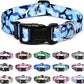 Mercano Adjustable Dog Collar - Special Design Patterns, Soft Nylon Comfortable Durable Pet Collar for Small Medium Large Dogs (XS, Dog Camouflage Blue)