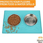 Neater Pet Brands Neater Mat Pet Mats for Food and Water, Cat & Dog Bowl Mat Waterproof Silicone, Feeding Tray, Dog Food Mats for Floors, Placemat w/Raised Edge for Under Bowls, 32" x 24", Aquamarine