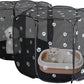 2-in-1 Cat Playpen, Pop Up Dog Pet Playpen for Indoor Outdoor Cats Enclosed, Portable Pet Playpen, Kitten Puppy Foldable Play Pen Cat Dog Tent Crate Cage Kennel(No Divider, Unified Space)