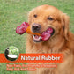 Apasiri Dog Toys for Aggressive Chewers Large Breed 2-Pack: Heavy Duty Chew Toys for Medium Dogs Indestructible Orange Dog Gift with Peanut Butter Flavor