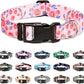 Mercano Adjustable Dog Collar - Special Design Patterns, Soft Nylon Comfortable Durable Pet Collar for Small Medium Large Dogs (S, Rose)