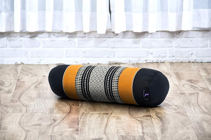 Leewadee Small Yoga Bolster – Shape-Retaining Cervical Neck Roll, Tube Pillow for Comfortable Reading, Kapok Filling, 22 x 6 x 6 inches