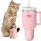 Kitty Cup Tumbler Cat Toy – Funny Cat Birthday Gifts with Catnip & Crinkle Paper, Cute Girl Kitten Toys (Pink Peach Dust)