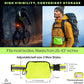 Reflective Belt Bag Night Sash for Night Safety - High Visibility Hip Bag Waist Pack with Large Storage Pouch - Adjustable Night Fanny Pack for Dog Walking, Hiking, Biking