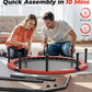 BCAN 40"/48" Foldable Mini Trampoline, Rebounder Trampoline for Adults, U/T Shape Adjustable Foam Handle, Exercise Rebounder for Adults Indoor/Garden Workout, Max Load 330lbs/440lbs