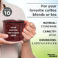 DISCOUNT PROMOS Custom Ceramic Campfire Coffee Mugs 13 oz. Set of 10, Personalized Bulk Pack - Perfect for Tea, Espresso, Cappuccino, Hot Cocoa - Maroon