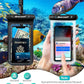 Hiearcool Universal Waterproof Phone Pouch,Underwater Dry Bag for iPhone 17 16 15 14 13 Pro Max XS Plus up to 8.3",IPX8 Cell Phone Case for Cruise Travel Essentials-Black&Clear-2Pack