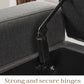 Ottoman with Storage, 48.8" Fabric Storage Ottoman Bench with Hinge, Bedroom Bench, Upholstered Benches with Seating for Living Room, Entryway (Grey)