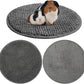 Amylove 4 Pcs Guinea Pig Cage Liner Guinea Pig Bedding Washable Fleece Pee Pads Reusable Small Animals Training Mat Small Animal Sleeping Bed for Bunny Hamster(Dark Gray,Diameter 12 Inch)