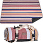 Waterproof Picnic Blanket 80" x 60" in Portable with Carry Strap for Beach Mat or Family Outdoor Camping Party, Park Blanket for Grass Park, Hiking, Travel, Concerts (Brown&Orange, 80" x 60")