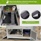 GUTINNEEN Bunny Hutch Indoor Rabbit Hutch Large Guinea Pig Cage with Wheel, Outdoor Rabbit Cage with Removable Bottom Wire Floor