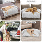 GGIB Calming Dog Bed Fluffy Plush Dog Mat for Furniture Protector with Removable Washable Cover for Large Medium Small Dogs and Cats (Extra Extra Large, Light Grey)
