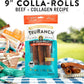 Collagen Rolls - 9" Collagen Rolls for Dogs - Long Lasting Healthy Joint Support - Rawhide Alternative - Skin & Coat Health - Made with Real Beef, Value Pack, 15 Bags, 45 Count