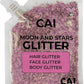 Hair Glitter Gel – Body Glitter for Kids and Women – Iridescent Holograph Cosmetic-Grade Gel w/Moon & Stars for Hair, Body & Face, Applies Smoothly w/o Glue & Washes Off Easily, 3 Oz - Rose 1Pack
