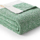 Snuggle Sac Green Throw XL Blanket 50x70,Super Soft Warm Blankets Oversized Throw Knit Blankets Fuzzy Plush Blanket, Heather Green, 50x70 inches