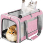 Cat Carrier 20lbs Top Open/Soft Sided Small Pet Dog Travel Carrying Crate/Collapsible Puppy Transport Carry Bag/Sturdy Pet Cages Chihuahuas Mini Dog 10lbs Pink