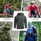 COOFANDY Men's Packable Rain Jacket Lightweight Waterproof Raincoat with Hood Travel Hiking Golf Windbreaker