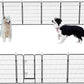 Dog Playpen, Outdoor Dog Fence, 24 Panels, 40" H Dog Pen for Medium/Small Dogs, Heavy Duty Metal Pet Fence with Gate, Portable Dog Fence for RV Camping and Yard (Black)
