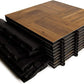 Big Floors 3X3DKOAKFLOOR Interlocking Lightweight Plastic Modular Dance Floor Kit (3' x 3'), Dark Oak, 21 Piece