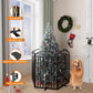 6 Panles Full Matel Freestanding Dog Gates with Door, 144"Extra Wide 36"Tall Free Standing Dog Pet Gate for Indoor & Outdoor. Foldable Pet Fences for Doorways, House, Stairs, Porch, Deck, Yard