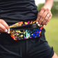SPIbelt Running Belt for Women Men, Phone Holder for Running, Running Fanny Pack, Holder for Phone, Running Waist Pack, Adjustable Waist, [Fits All Phones]. Cloudy Grey with Black Zipper