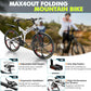 26 Inch Folding Mountain Bike, 21 Speed Full Suspension Bicycle with High-Carbon Steel, Dual Disc Brake Non-Slip Quick Release tire Folding Bicycle for Adults/Men/Women