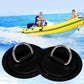 TOBWOLF 6 Pack Stainless Steel D-Ring Patch for Inflatable Boat Kayak Dinghy SUP, D-Ring PVC Patch Stand-Up Paddleboard Canoe Rafting Accessories, NO Glue Included