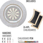 Dart Board Cabinet Set with LED Light; Bristle Dartboard, Built in LED Light, Darts and Chalkboards