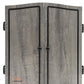 Dartboard Cabinet Set - Easy Assembly One Piece Sports Hemp Dartboard Scoreboard - Play Immediately - 6 Dart Chalk Set for Home Game Bar Accessories, Gray