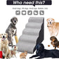 Dog Stairs&Steps for High Beds Up to 28'', 5-Step Dog Ramp for Small Medium Dogs with Washable Cover, Pet Steps for Cats to Get on Couch and Sofa, Durable Foam Ladders, 24.4" Tall, Grey